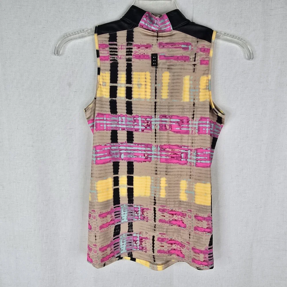 Jamie Sadock Tank Top Womens XS Golf Tennis Pink Creme Brulee 1/4 Zip Shirt - Picture 5 of 11